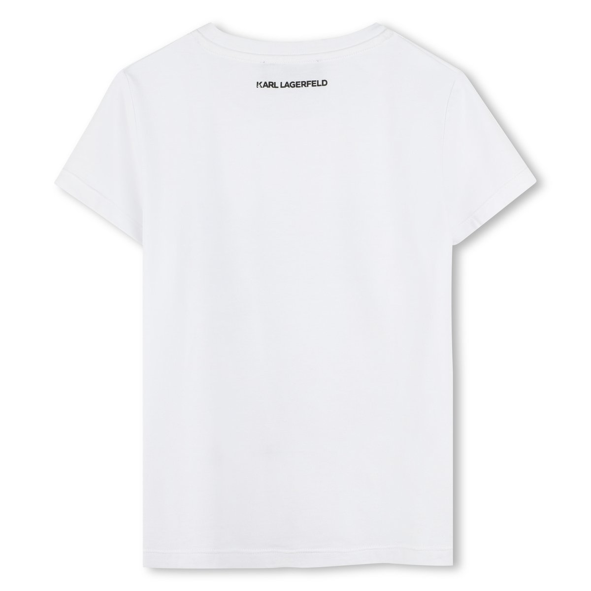 T-shirt avec imprimé placé blanc, KARL LAGERFELD KIDS