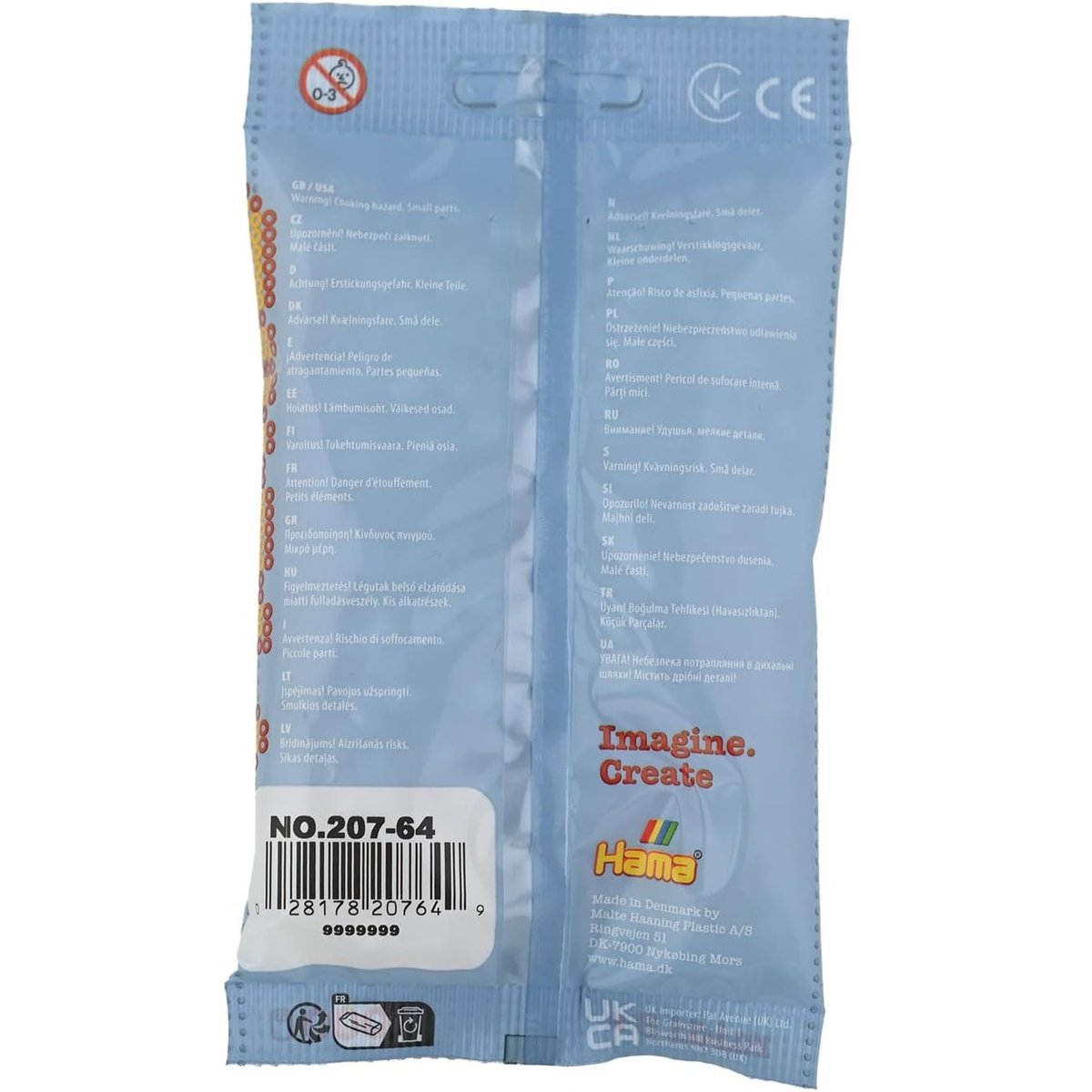 Sachet 1000 perles plastique Midi Nacrée beige, HAMA