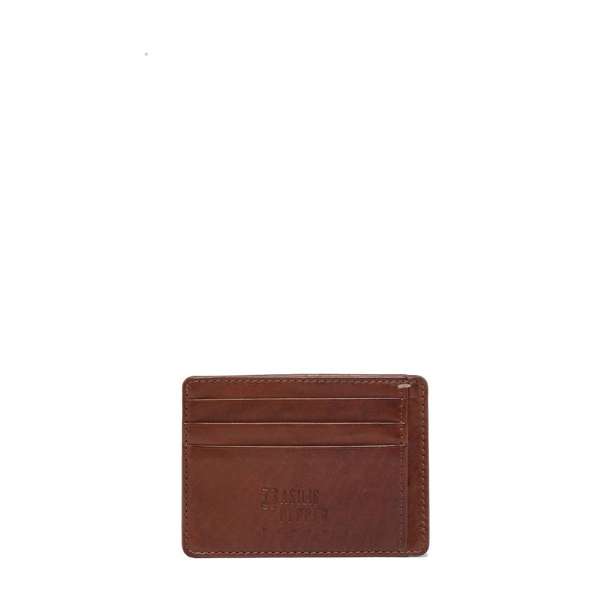 PORTE CARTES cuir tan, BASILIC PEPPER