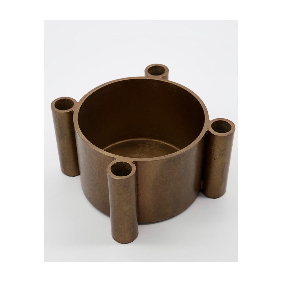 Bougeoir en aluminium Four laiton antique, HOUSE DOCTOR