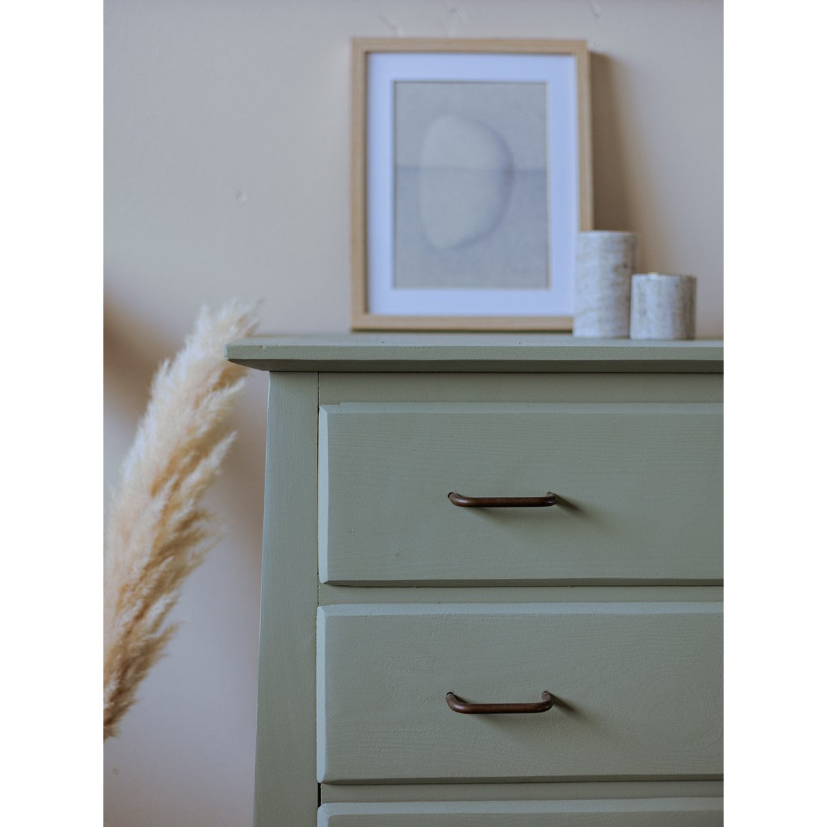 Commode en bois verte Garance N°552 - Bon état vert d'eau, DEBONGOUT