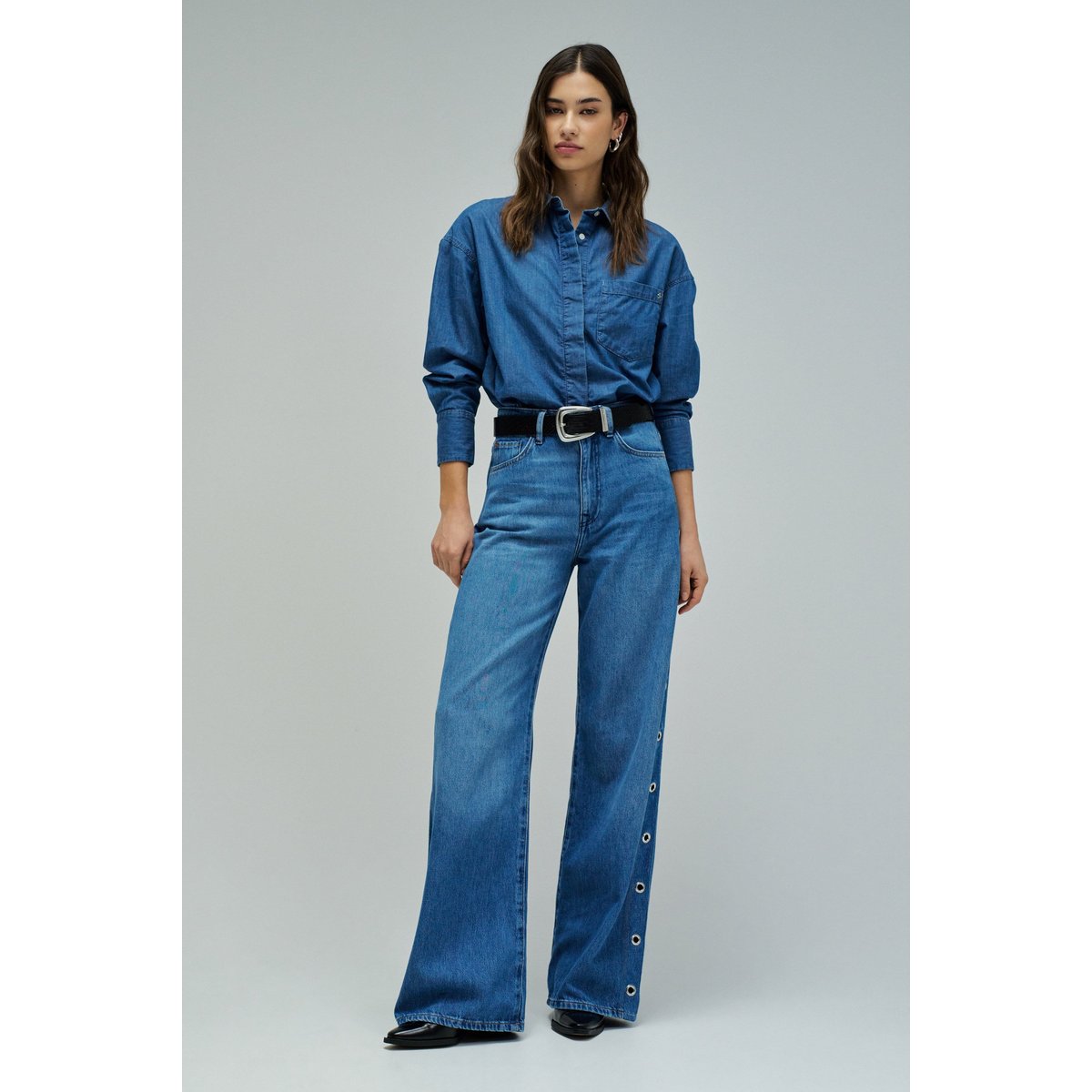 JEAN WIDE LEG bleu, SALSA JEANS