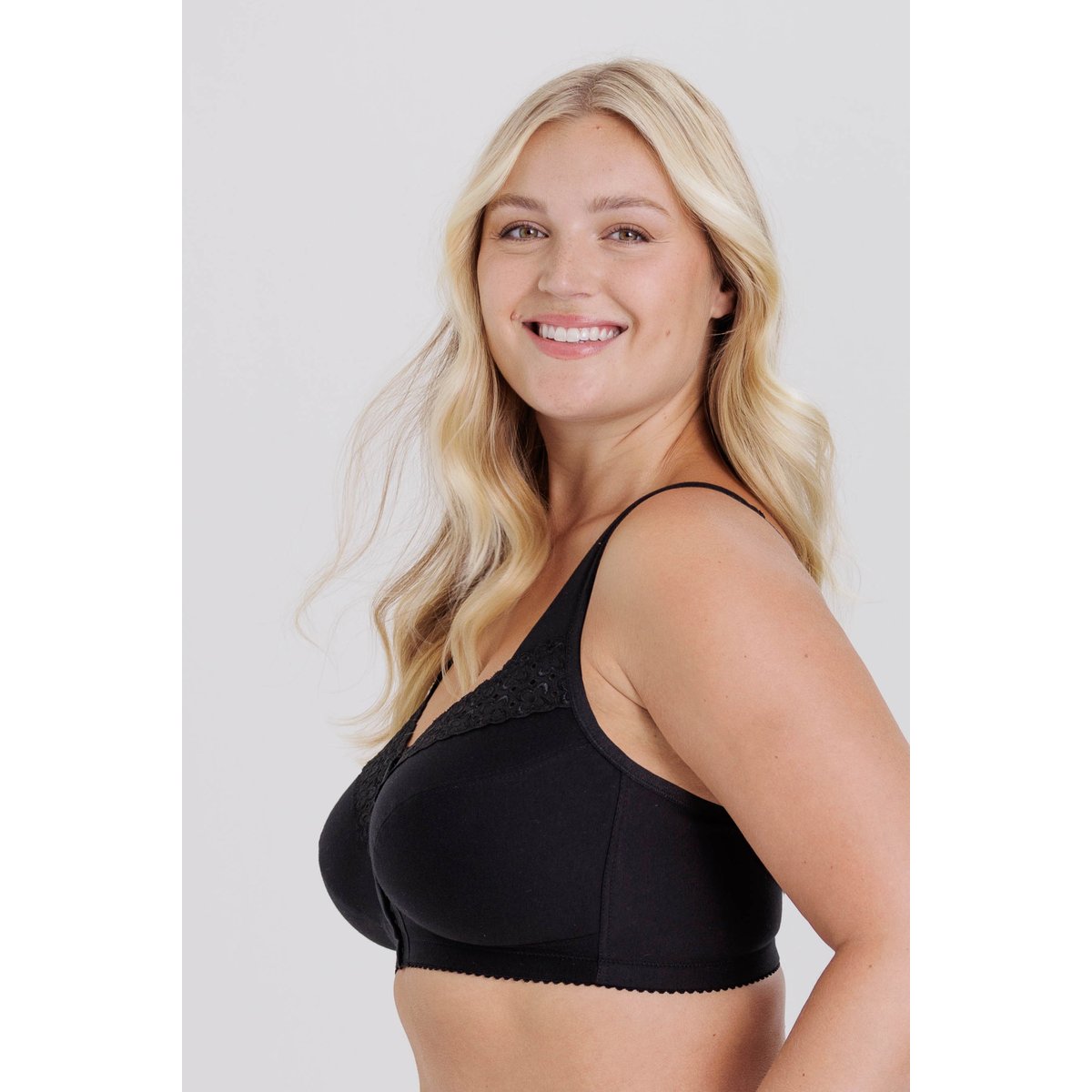 Soutien-gorge à fermeture devant BRODERIE ANGLAISE noir, MISS MARY OF SWEDEN