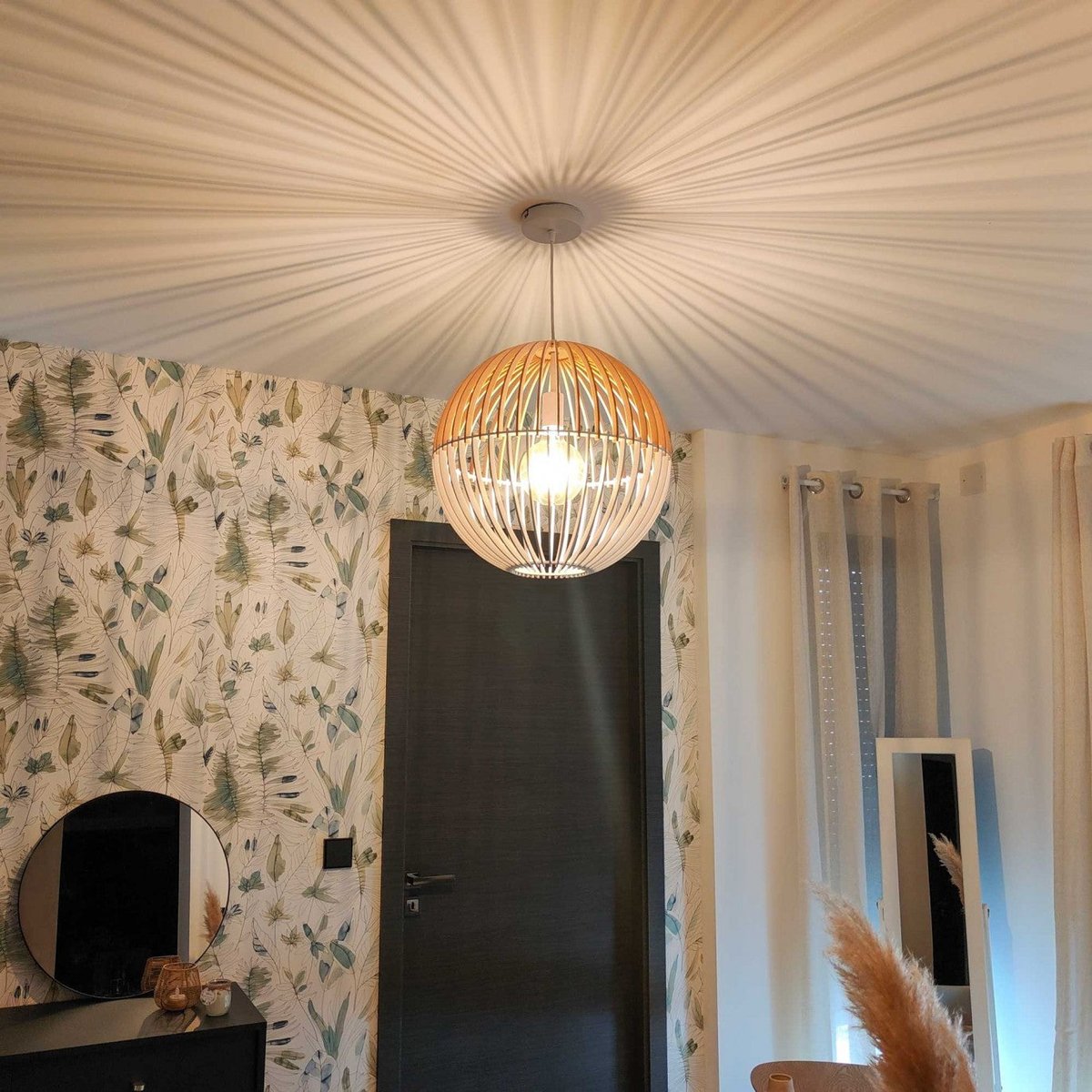 Suspension bois de peuplier grand modèle, COBLENCE blanc, C-CREATION