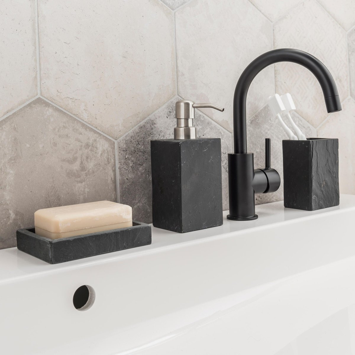 Distributeur en pierre, STONE noir-noir 0, SENSEA