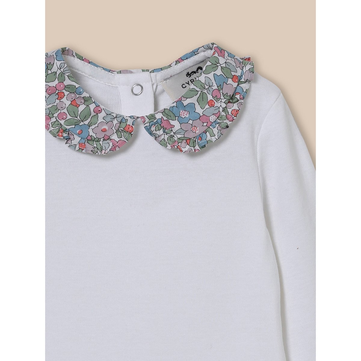 Body col en tissu Liberty - coton biologique liberty besty berry, CYRILLUS