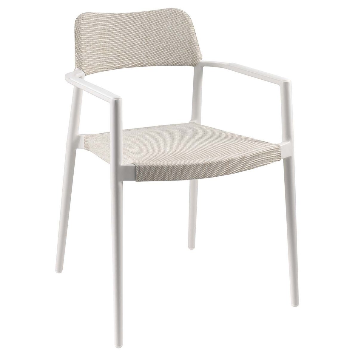 Chaise de jardin avec accoudoirs Chili blanche blanc, GESCOVA
