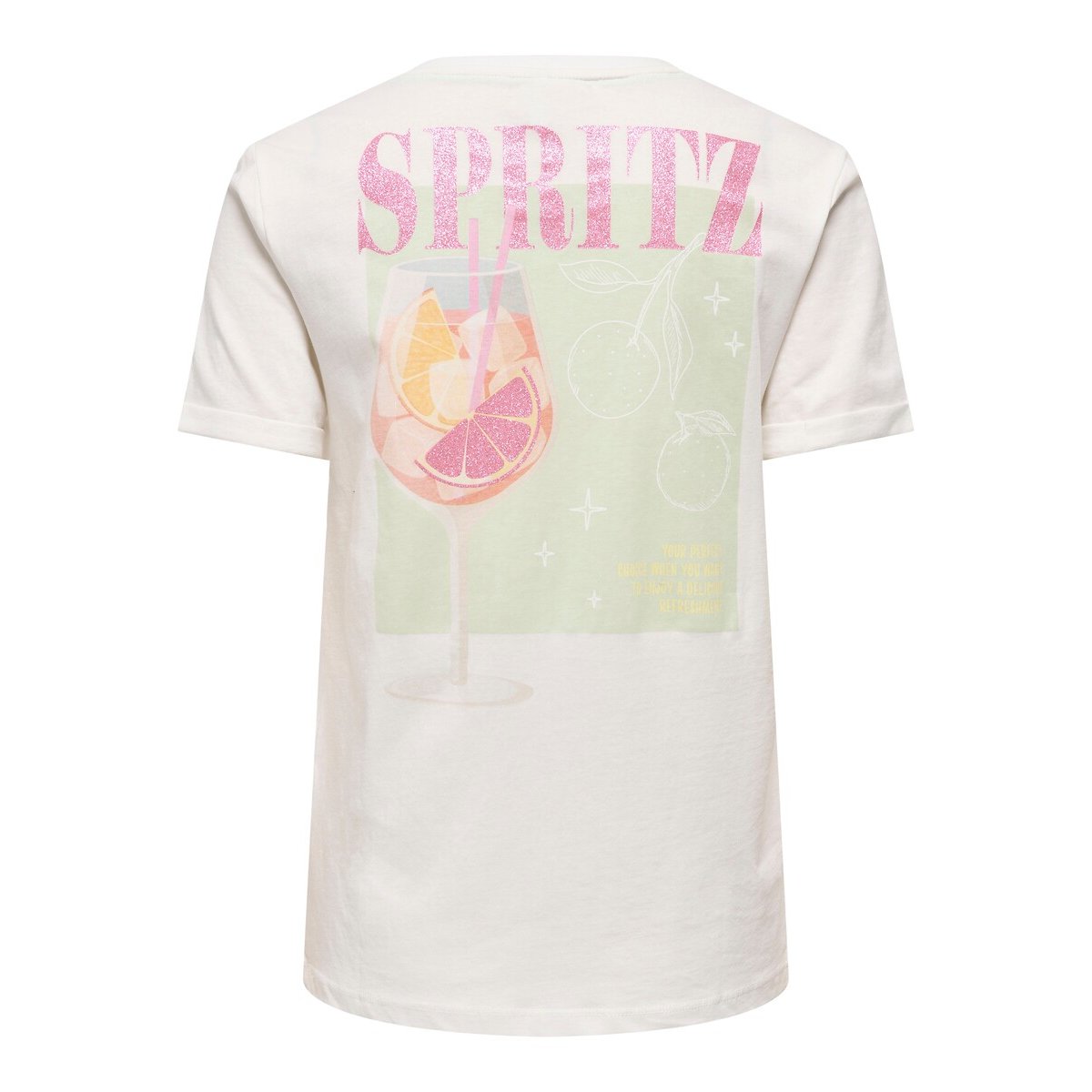 T-shirt imprimé manches courtes blanc, ONLY