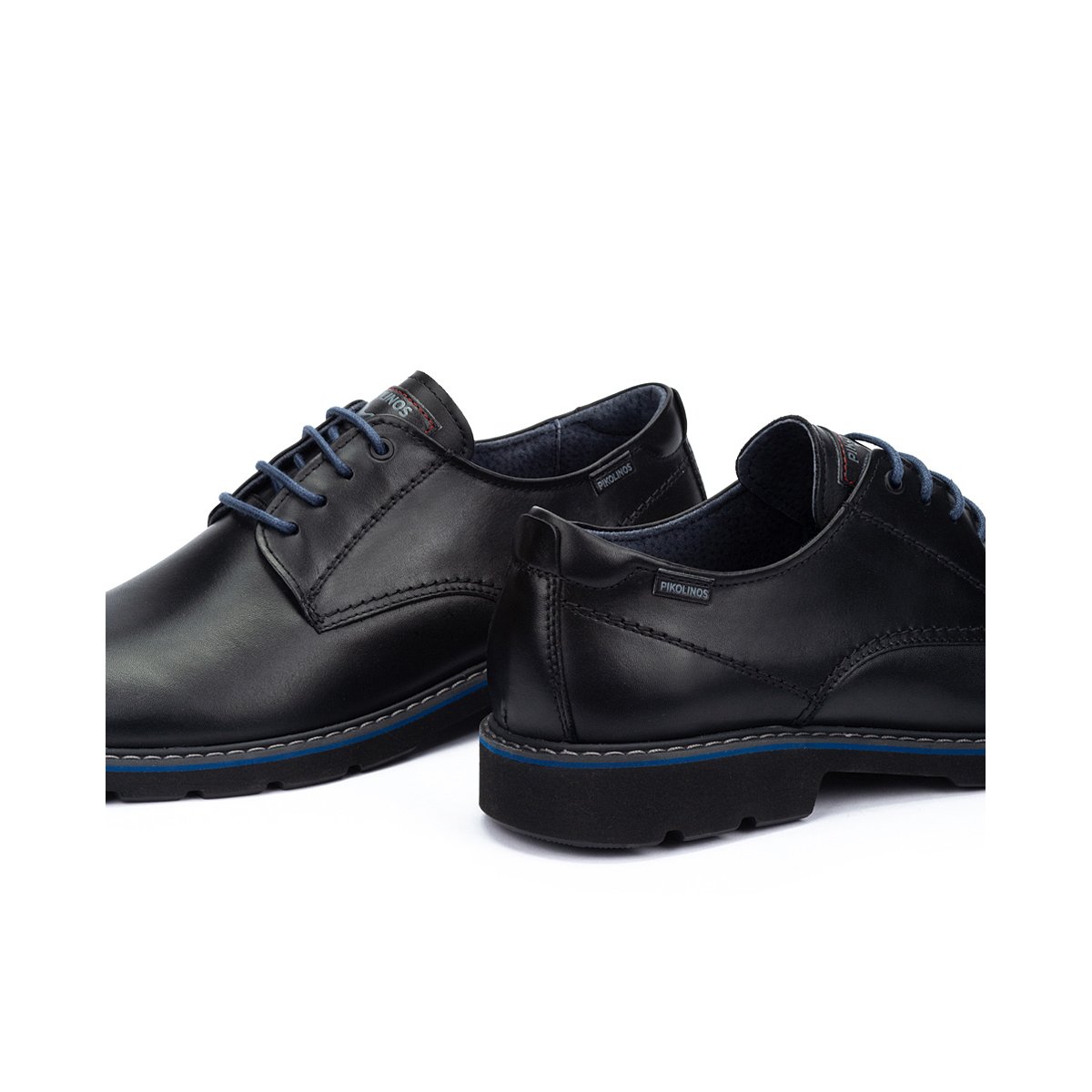 Chaussures à lacets cuir Alarcon black, PIKOLINOS