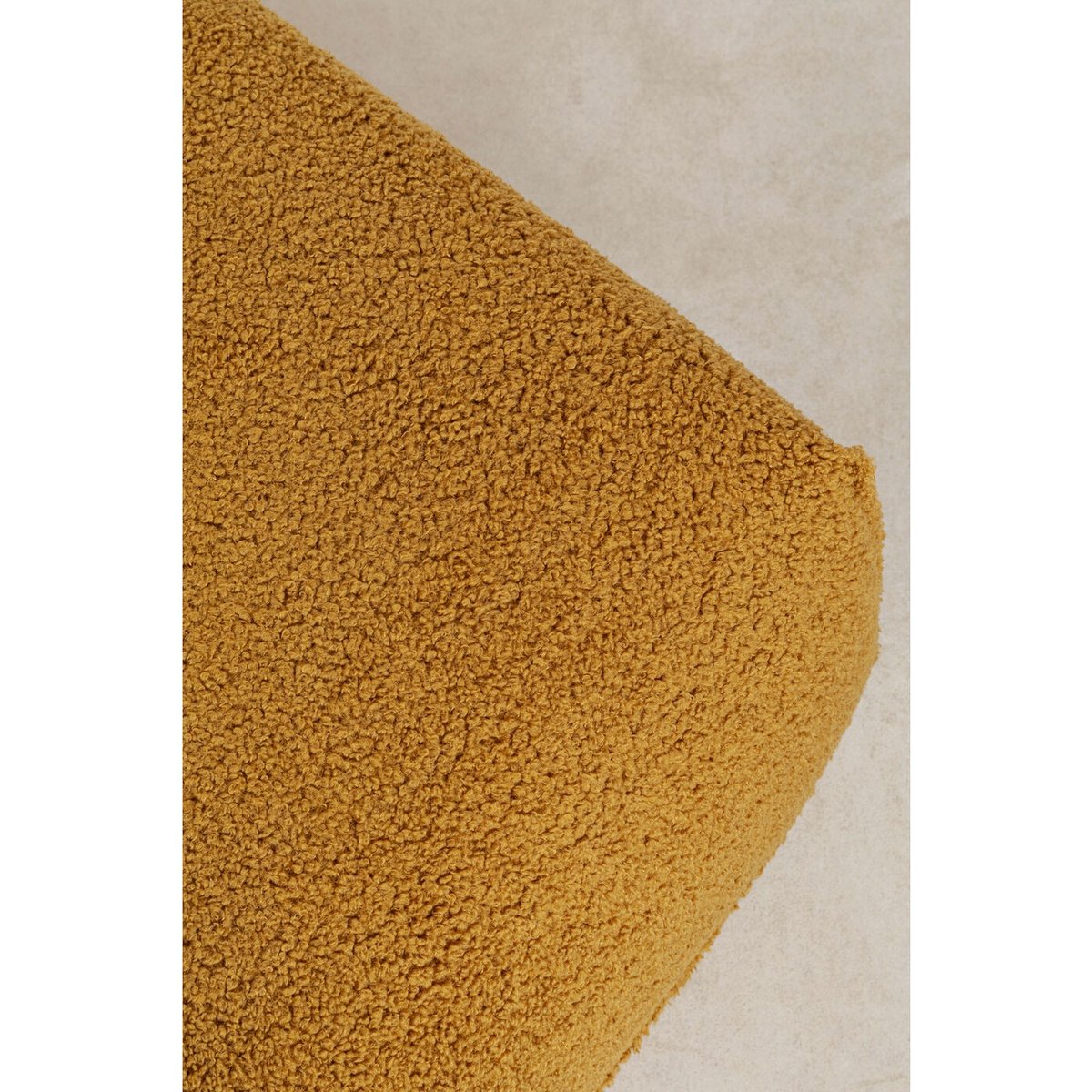 Repose-pieds en polyester bouclé, GIGI marron, KARE DESIGN