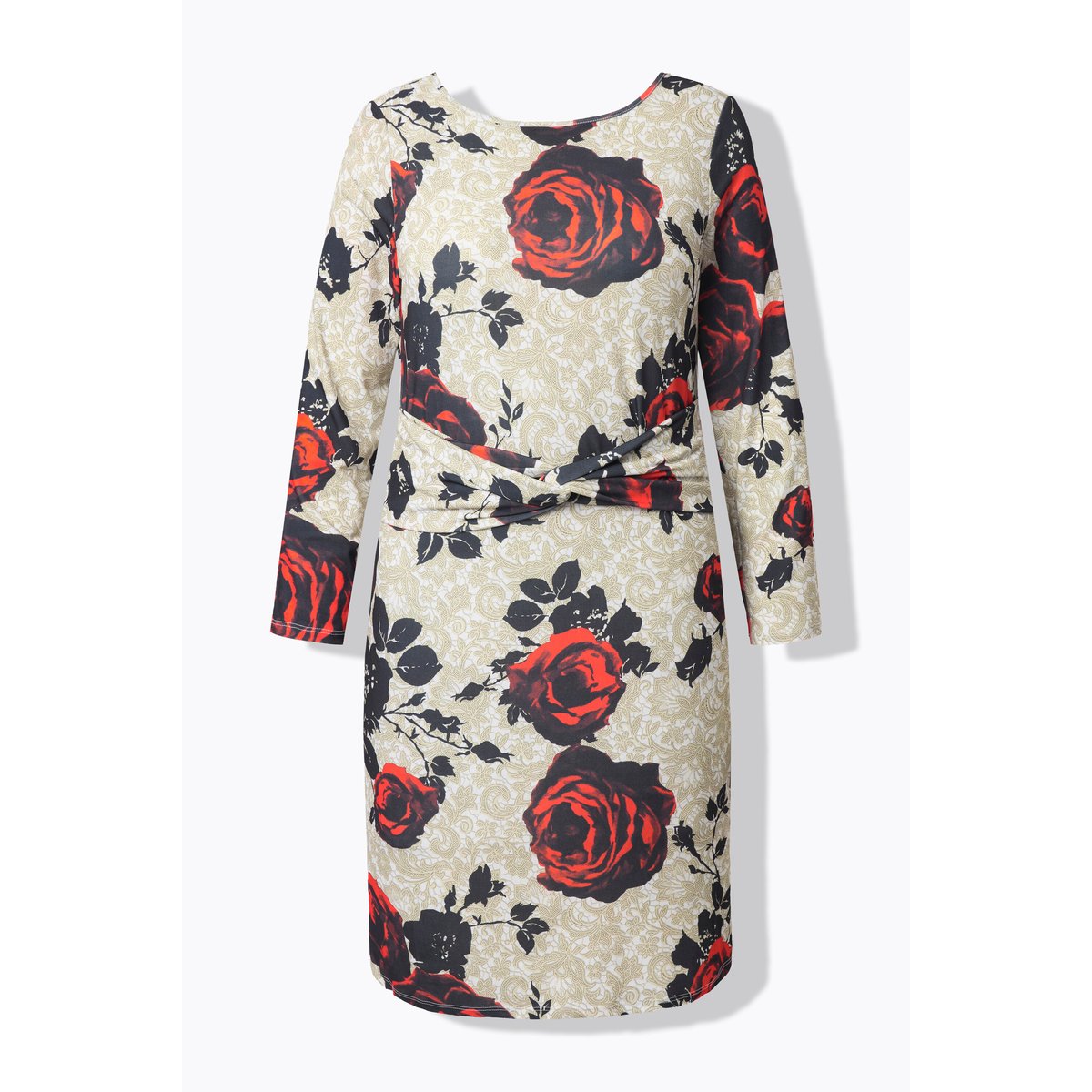 Robe en jersey coupe Slim blanc cassé, ULLA POPKEN