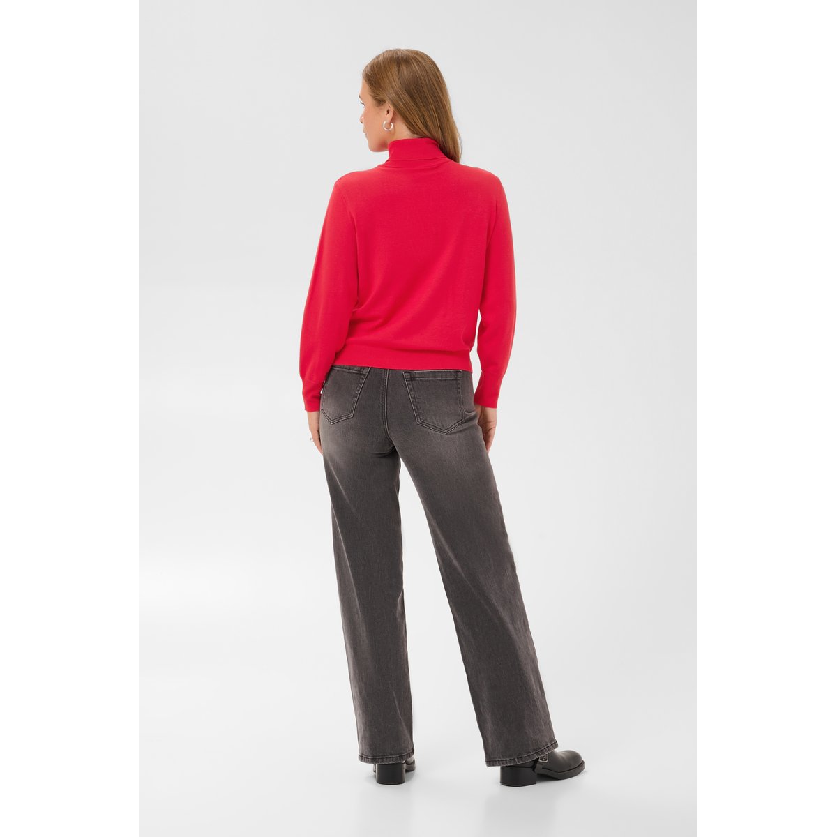 Pullover tricoté rouge crimson, KAFFE