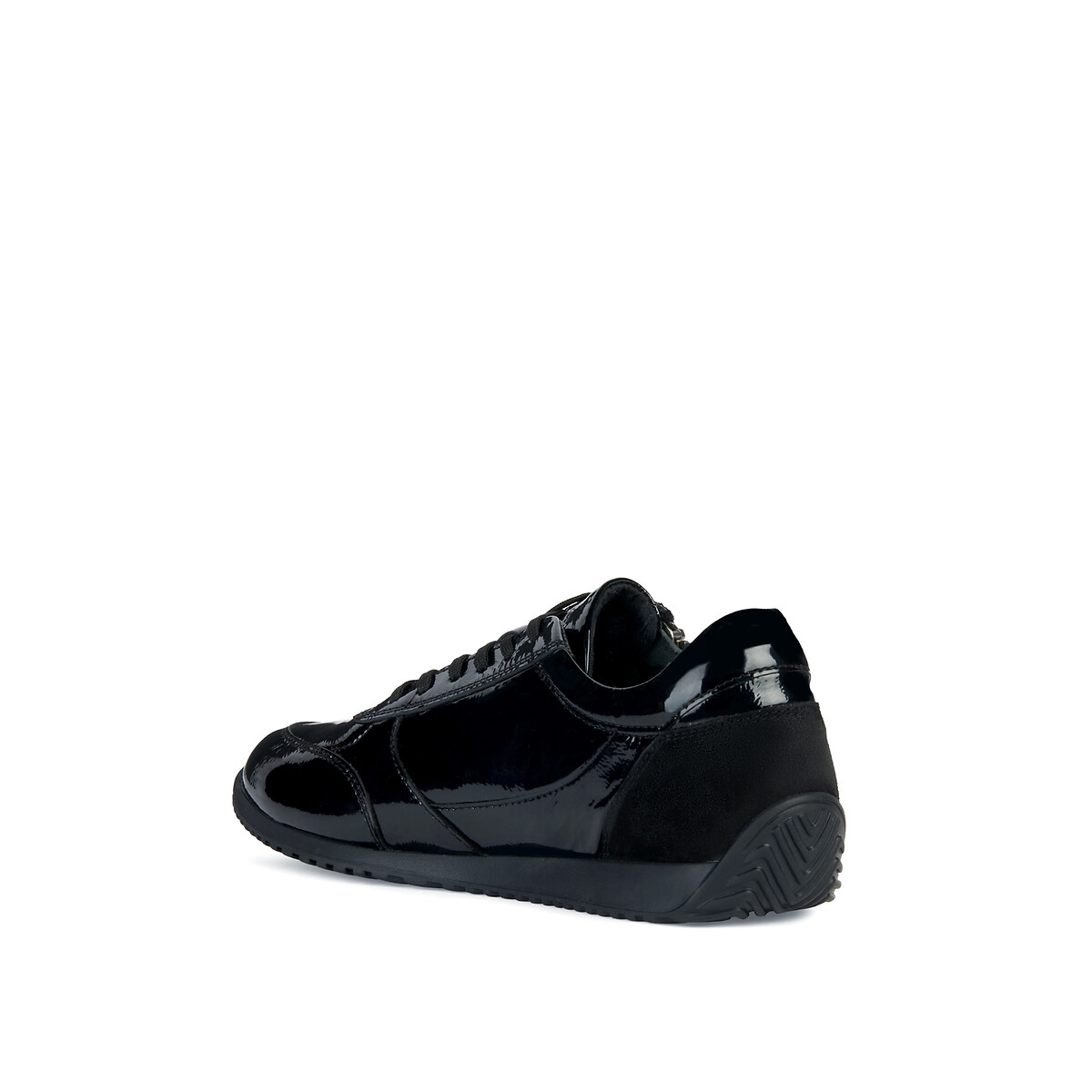 Calithe Breathable Zipped Trainers in Leather/Suede black, GEOX