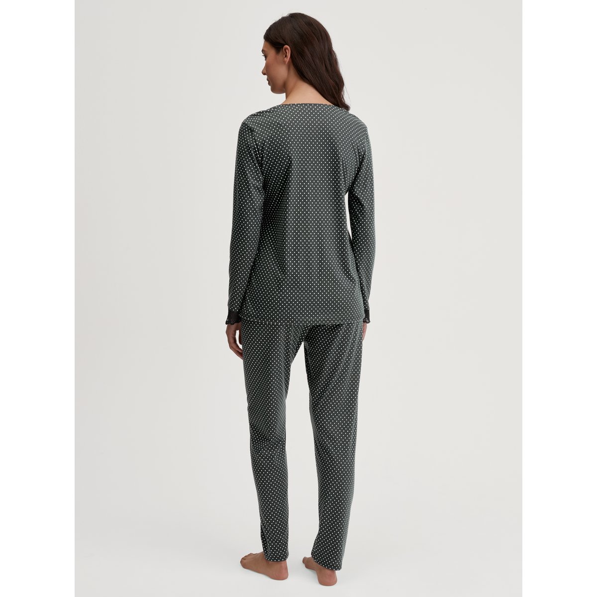 Pyjama, longue manches longues Coton DEEP DREAMS noir, CALIDA