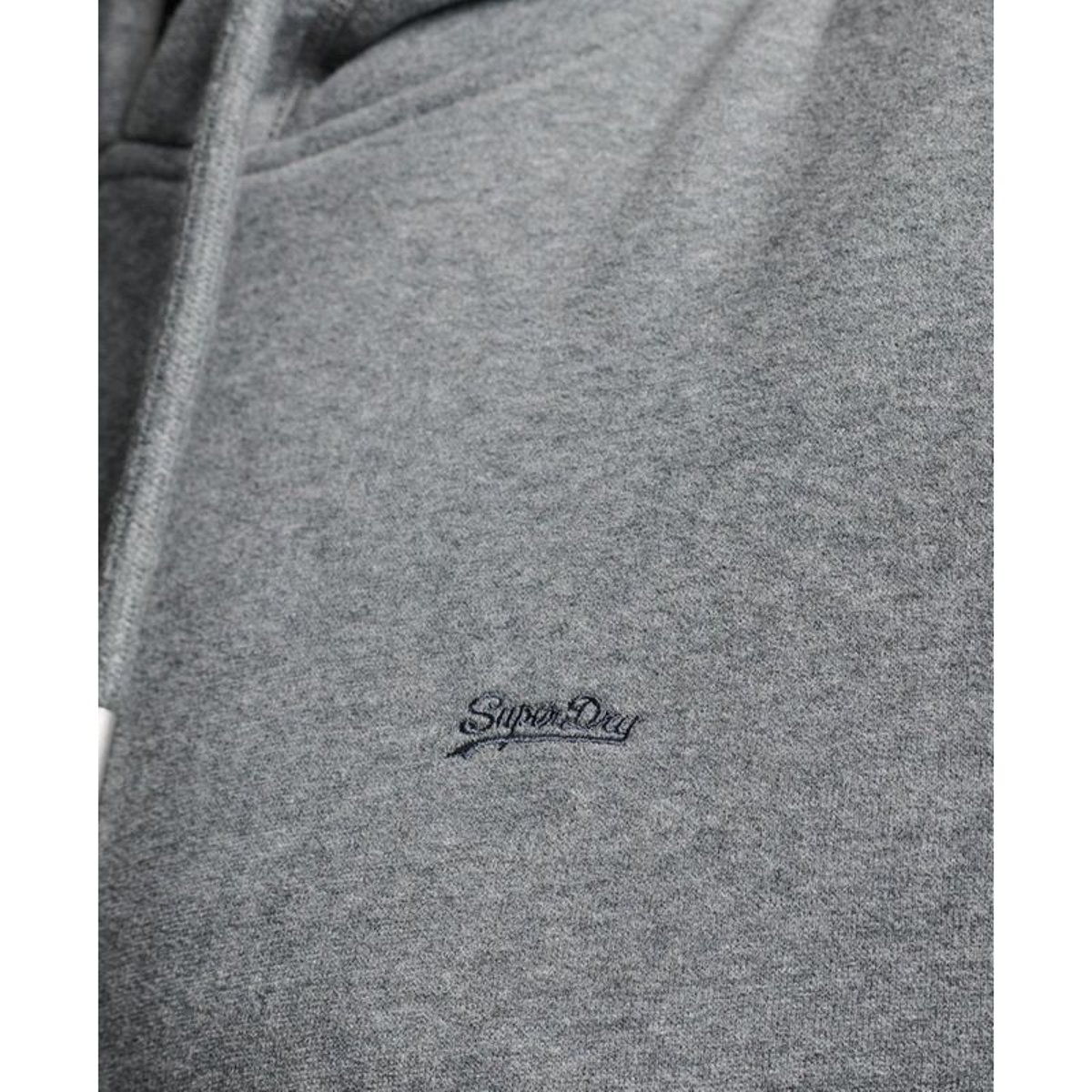 Robe sweat à capuche brodée Vintage Logo anthracite profond chiné, SUPERDRY