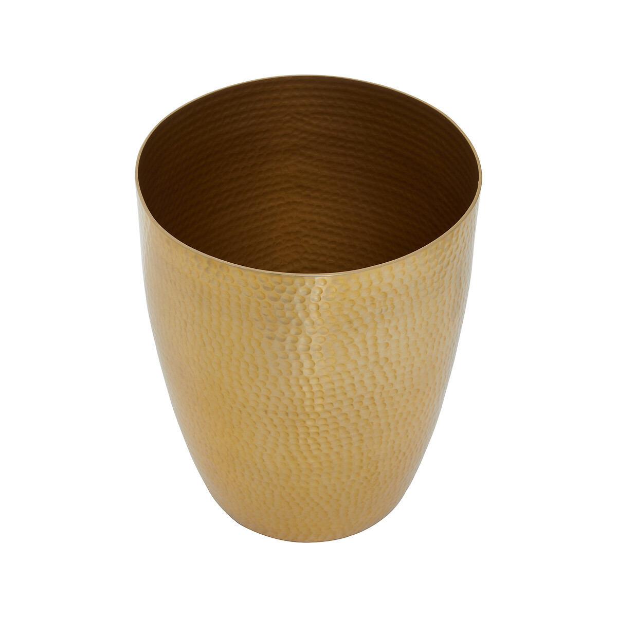 Hammered Effect Waste Bin gold-coloured, FIFTY FIVE SOUTH