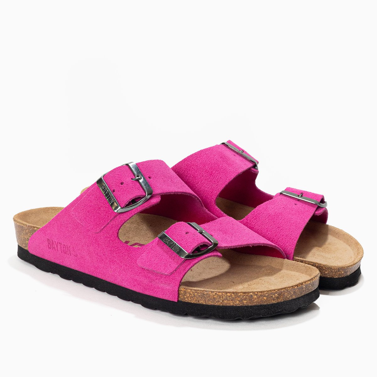 Sandales en cuir suédé ATLAS rose, BAYTON