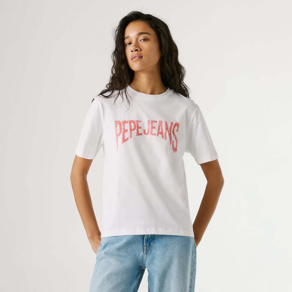 T-Shirt Avec Logo blanc, PEPE JEANS