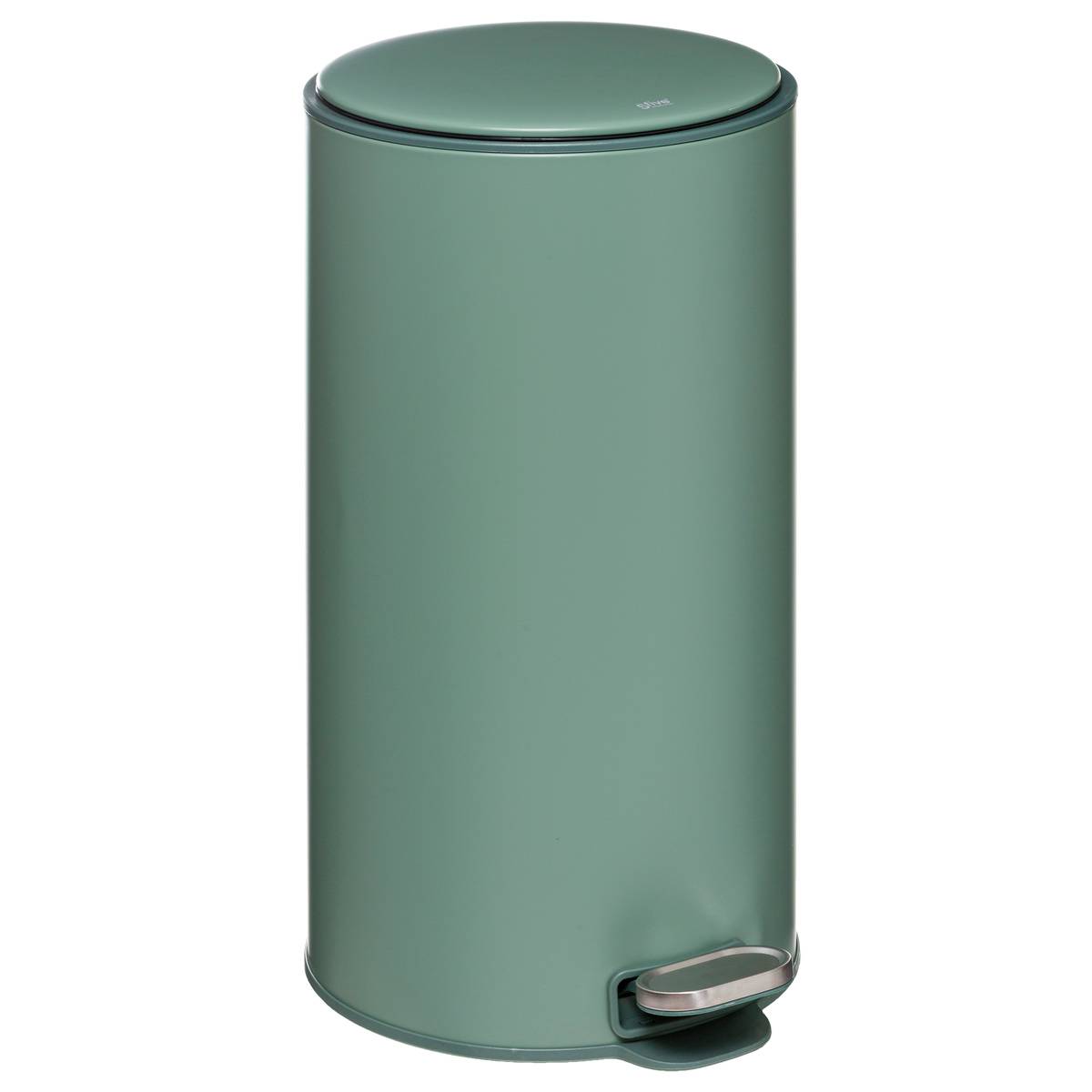 Poubelle de cuisine ronde 30L en métal à pédale DELTA vert, 5FIVE SIMPLY SMART
