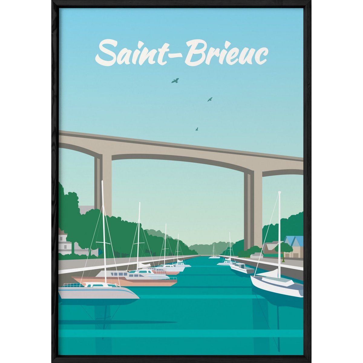 Affiche ville Saint-Brieuc blanc, L'AFFICHERIE