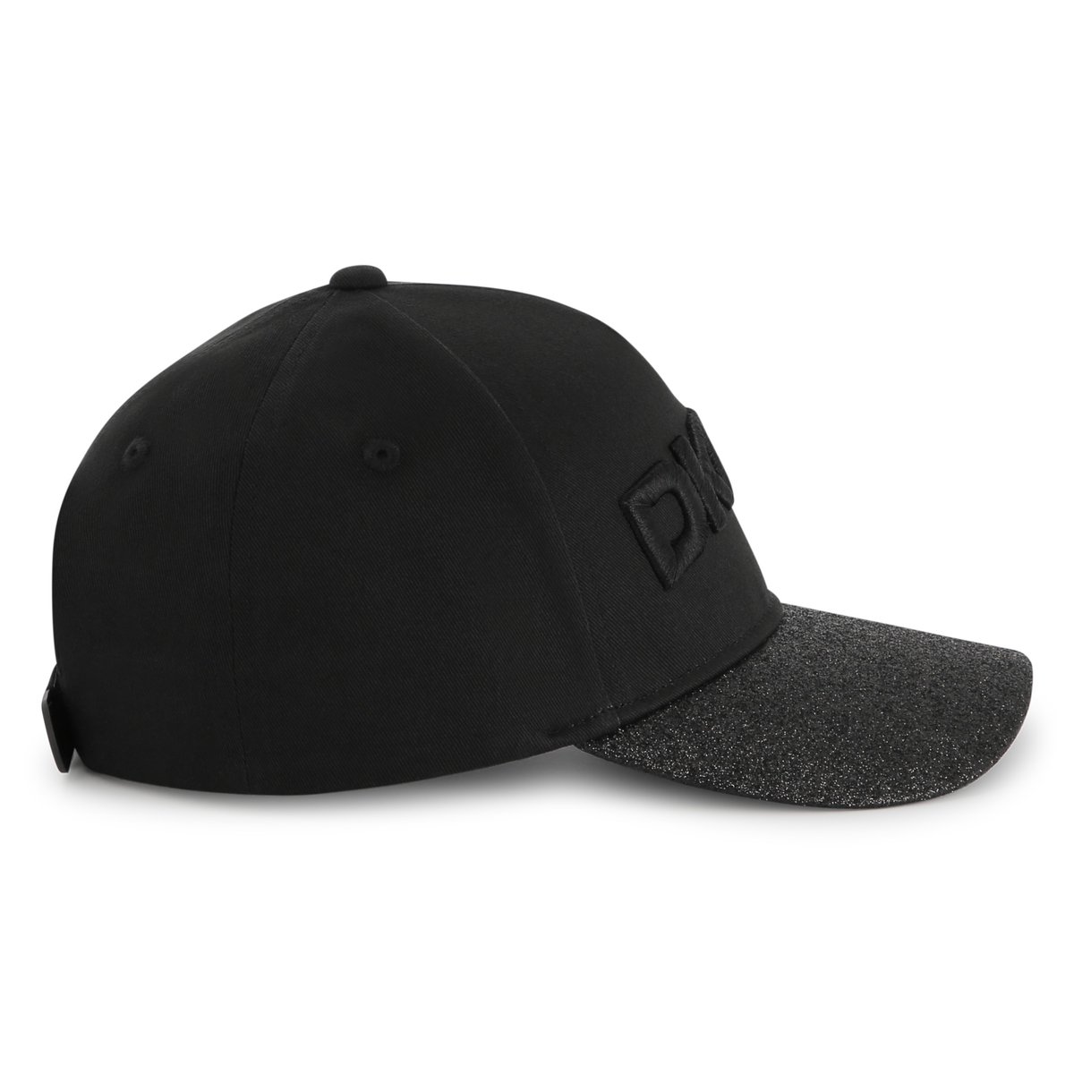Casquette pailletée en coton black, DKNY