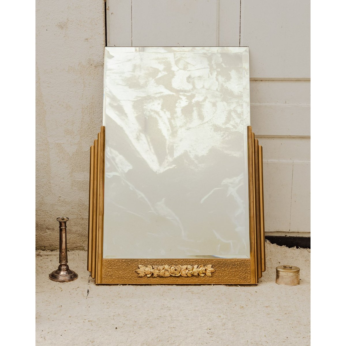 Miroir Art Déco en bois doré Georges N°1497 - Bon état doré, DEBONGOUT