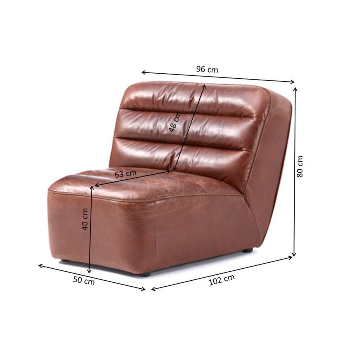 Assise en cuir, MODI CURL noir, KARE DESIGN