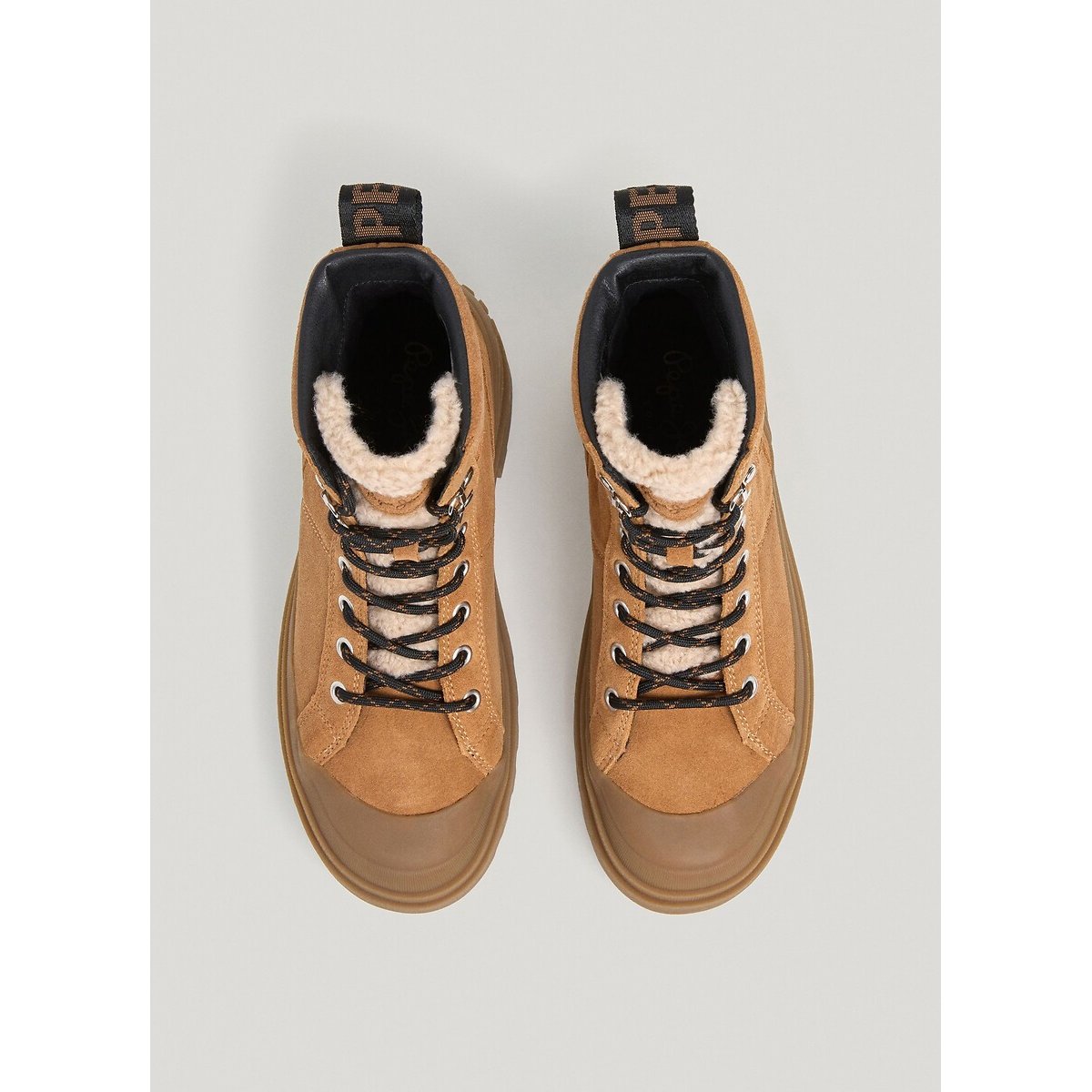 Hale Dune Lace-Up Ankle Boots camel, PEPE JEANS