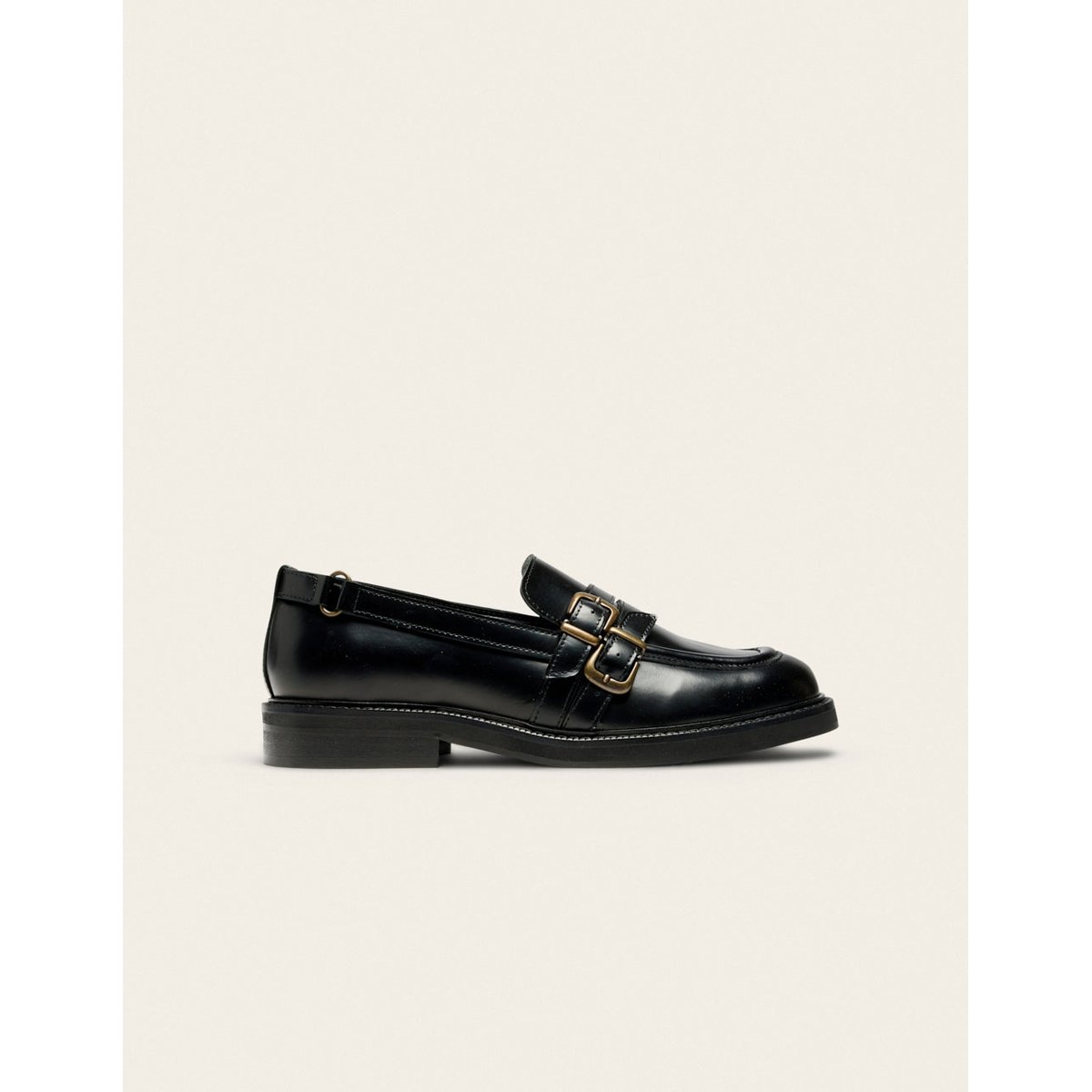 Mocassins OLYME cuir box noir, ODAJE