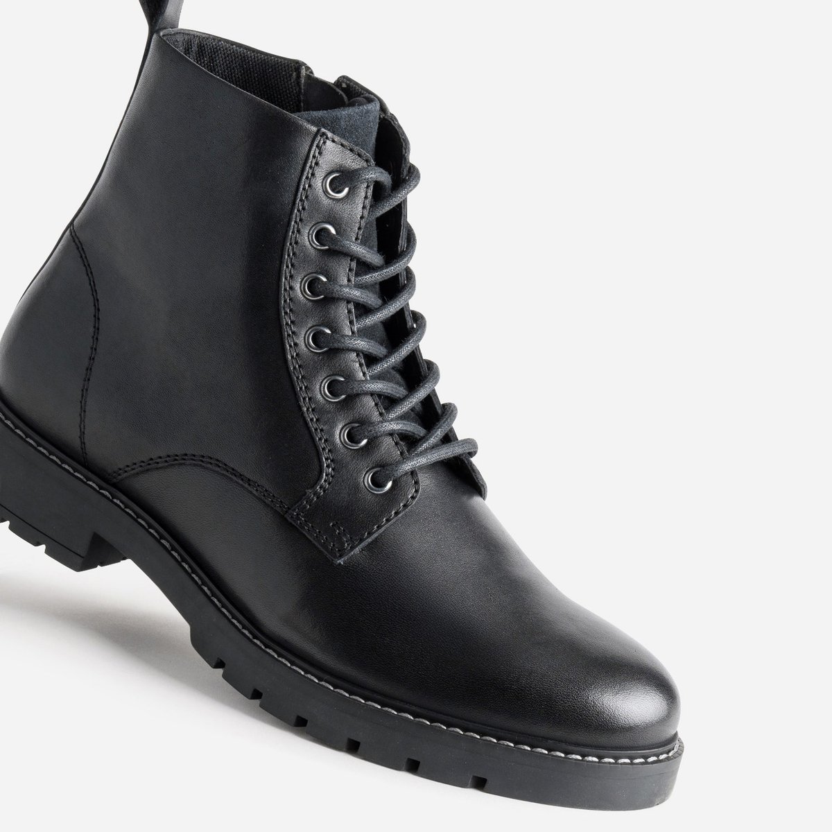 Boots en cuir LUCIUS noir, ERAM