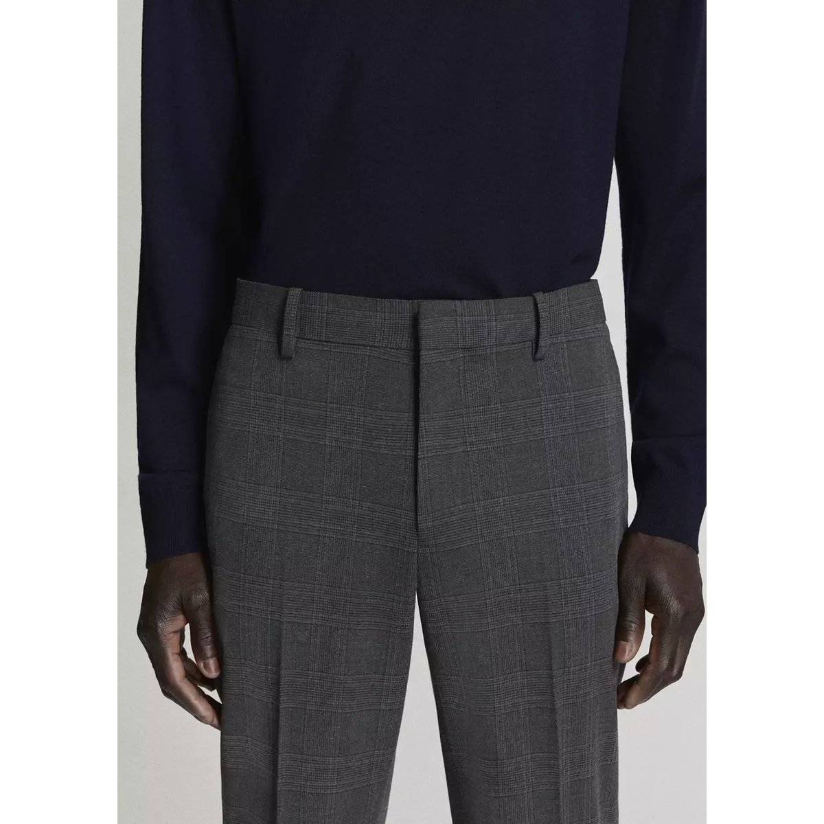 Pantalon costume Parí super slim-fit gris chiné foncé, MANGO MAN