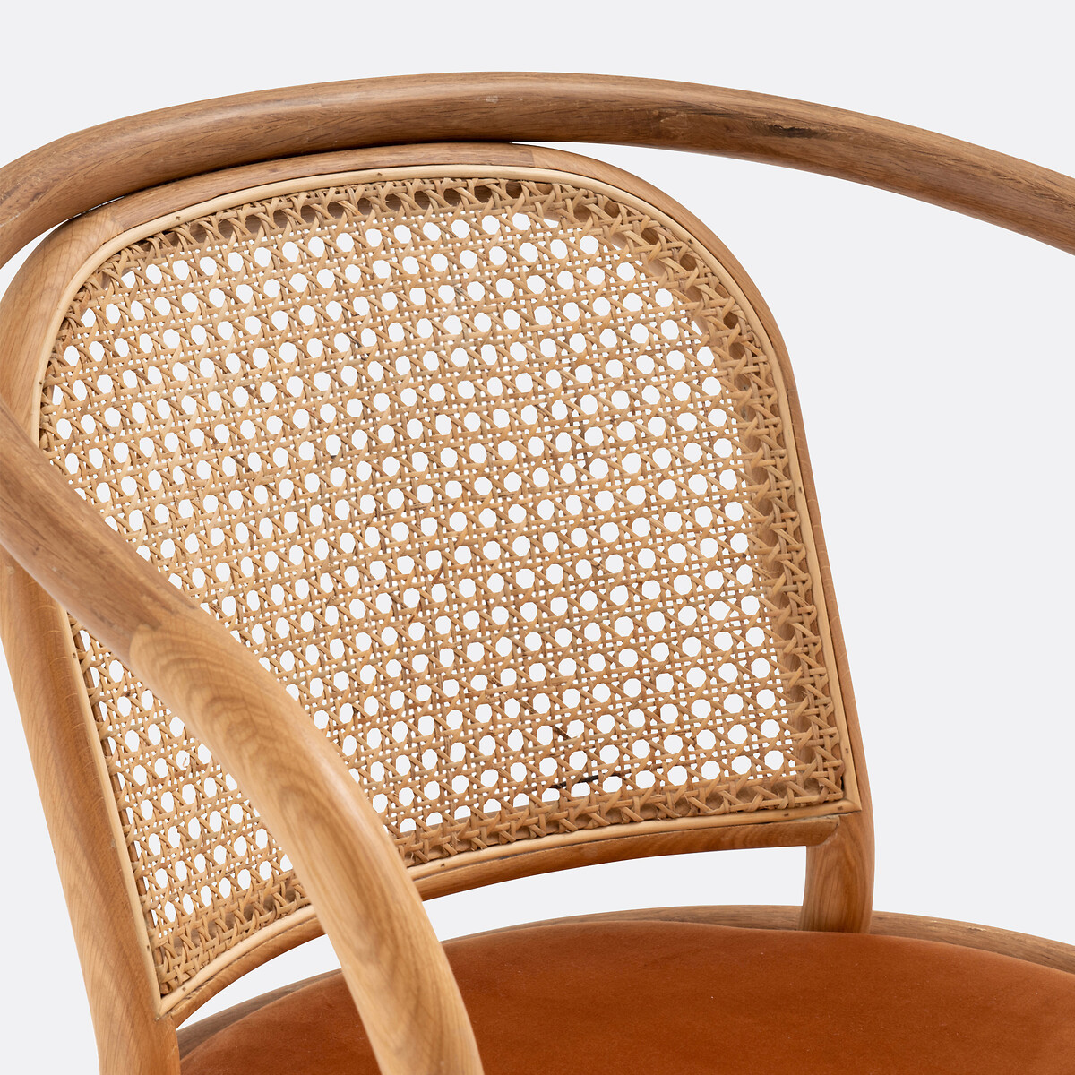 Fauteuil de table chêne et cannage, Joana orange cuit, LA REDOUTE INTERIEURS