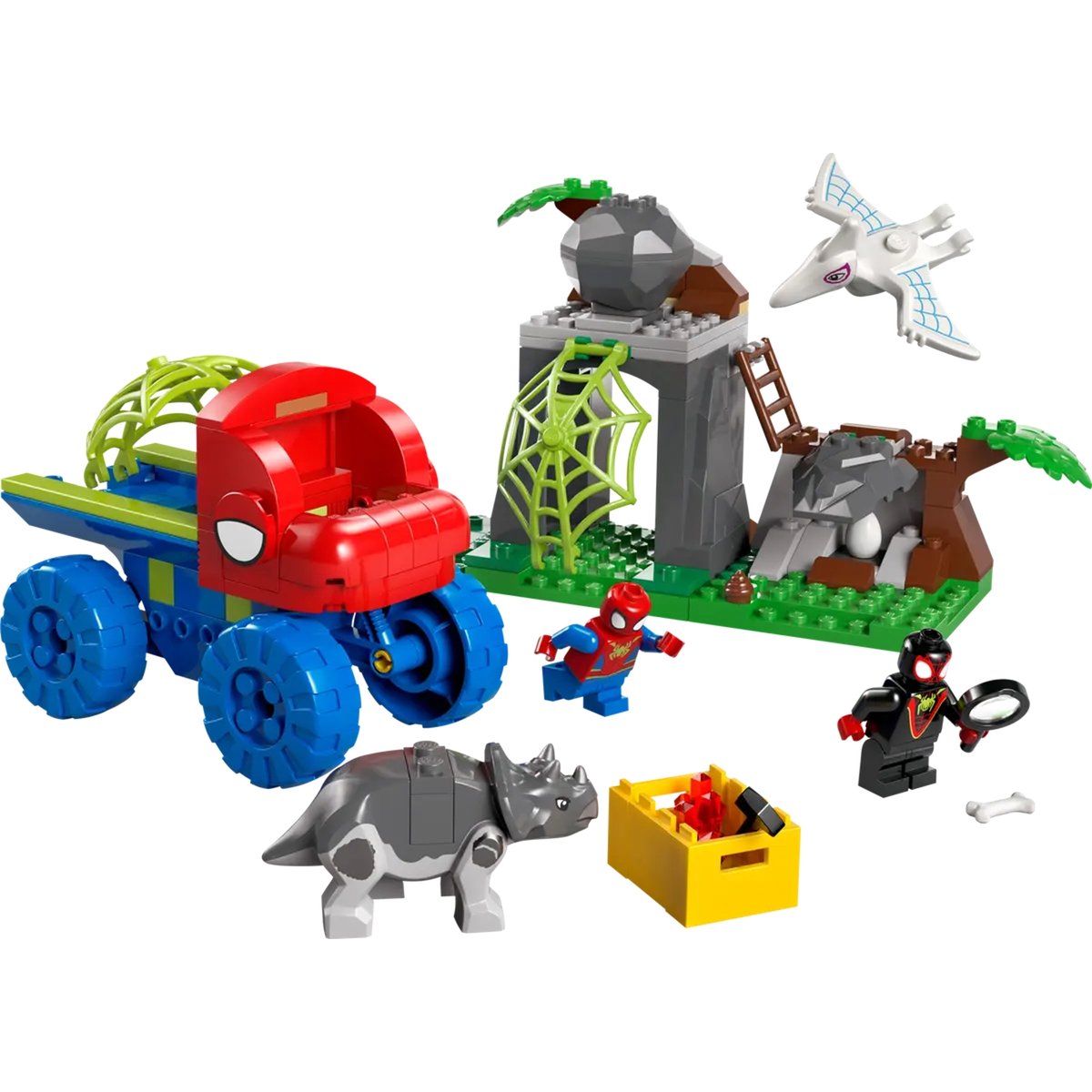 Marvel Sauvetage de l'équipe Spidey en dino-véhicule multicolore, LEGO