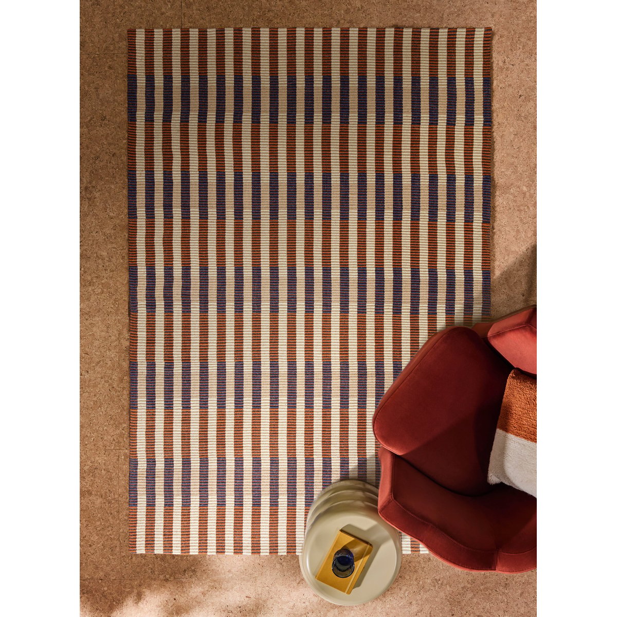 Tapis de salon et chambre en laine SIRUS orange, NOVATREND