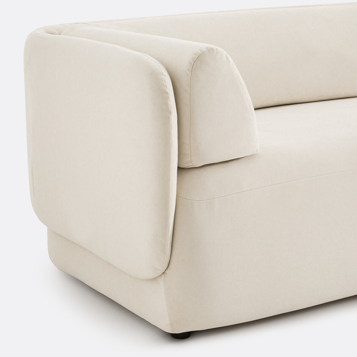 Méridiano Right-Hand Facing Corner Sofa in Velvet ecru , LA REDOUTE INTERIEURS