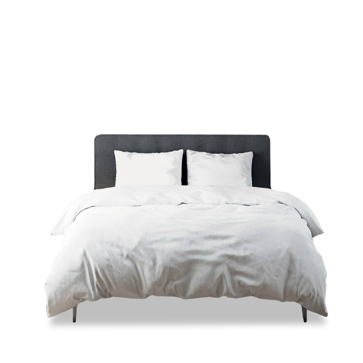 Housse de couette Satin de coton VERSATIN - Gris - 220x240 gris, BELLECOUR