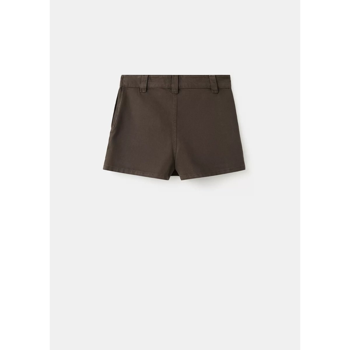 Jupe-short en denim cargo chocolat, MANGO