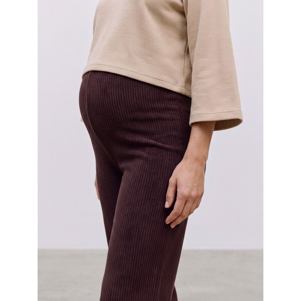 Pantalon marron - chocolate plum 1, MAMA LICIOUS