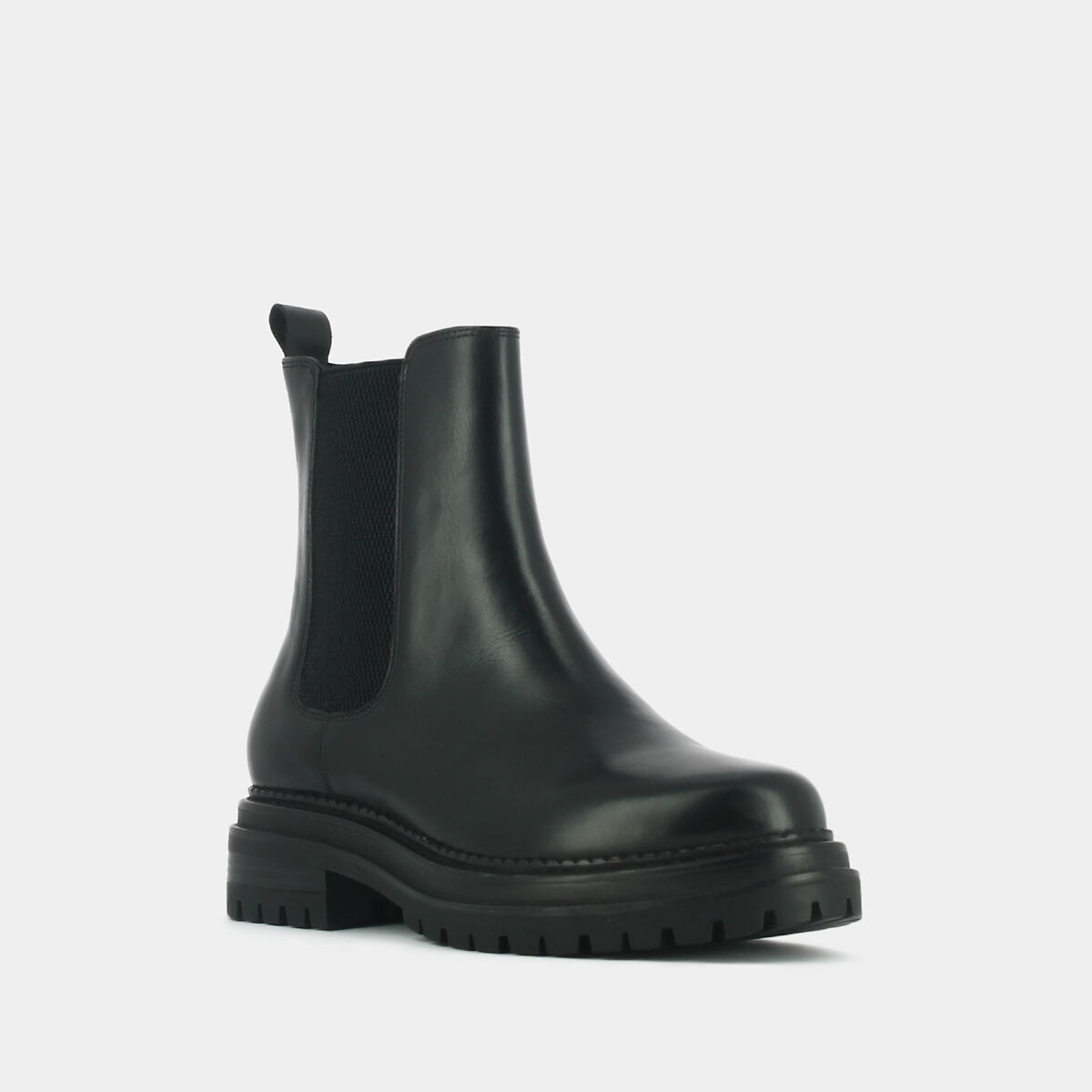 Bottines chelsea en cuir Adalard noir, JONAK