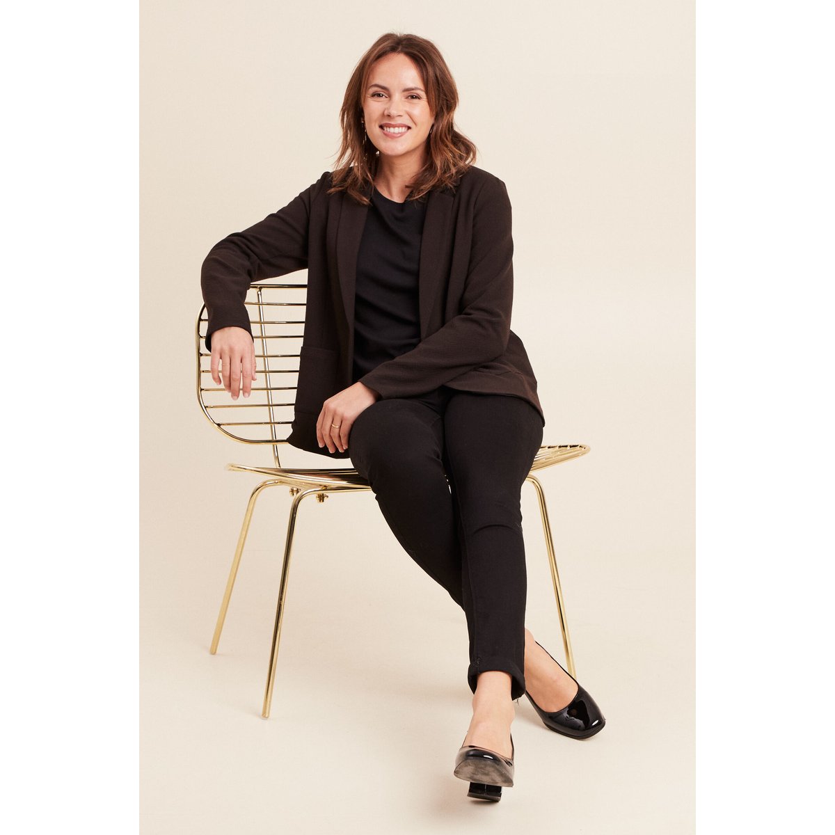 Veste tailleur cintrée marron foncé, BREAL