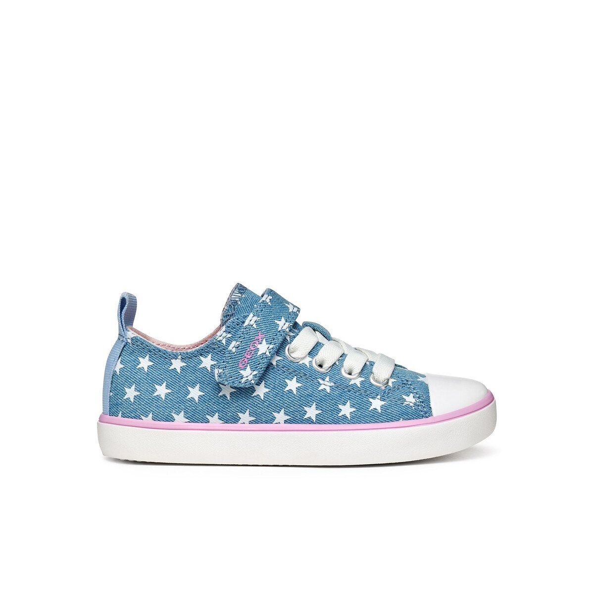 Kids Gisli Breathable Trainers denim blue , GEOX