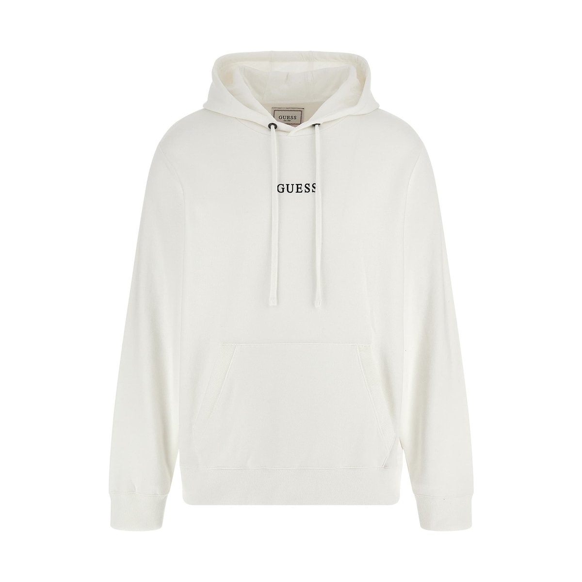 Sweat-Shirt Capuche Logo blanc, GUESS