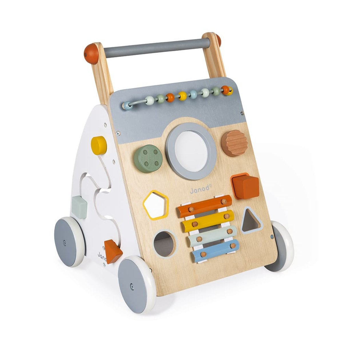Chariot multi activités sweet cocoon en bois blanc/naturel, JANOD