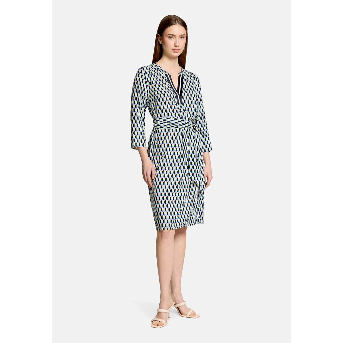 Robe-chemisier à ceinture bleu/vert, BETTY BARCLAY