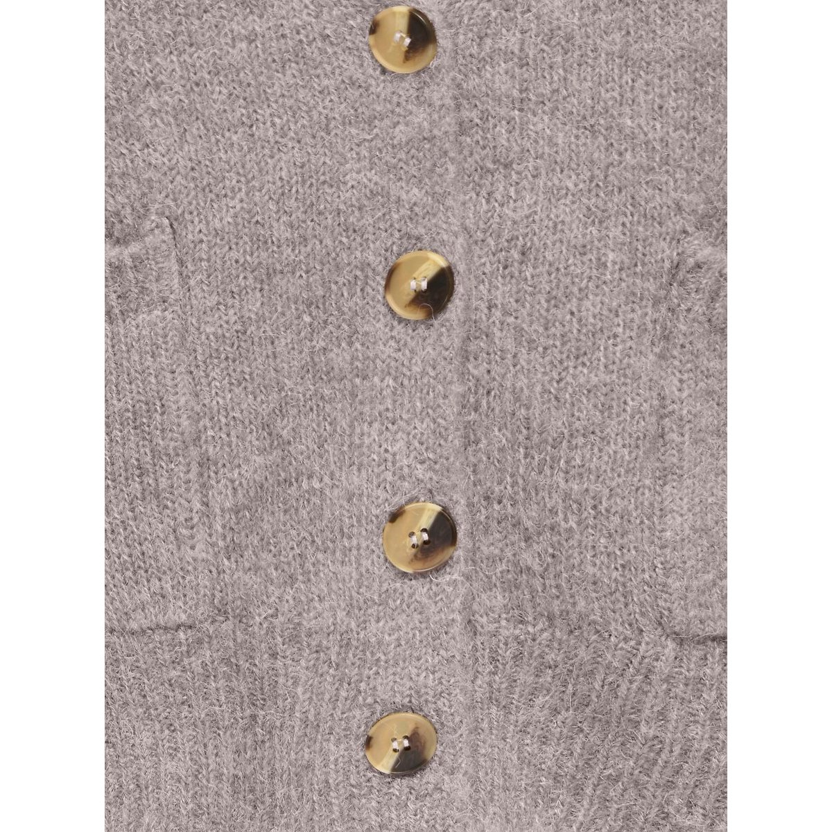 Gilet boutonné avec poches taupe, ONLY