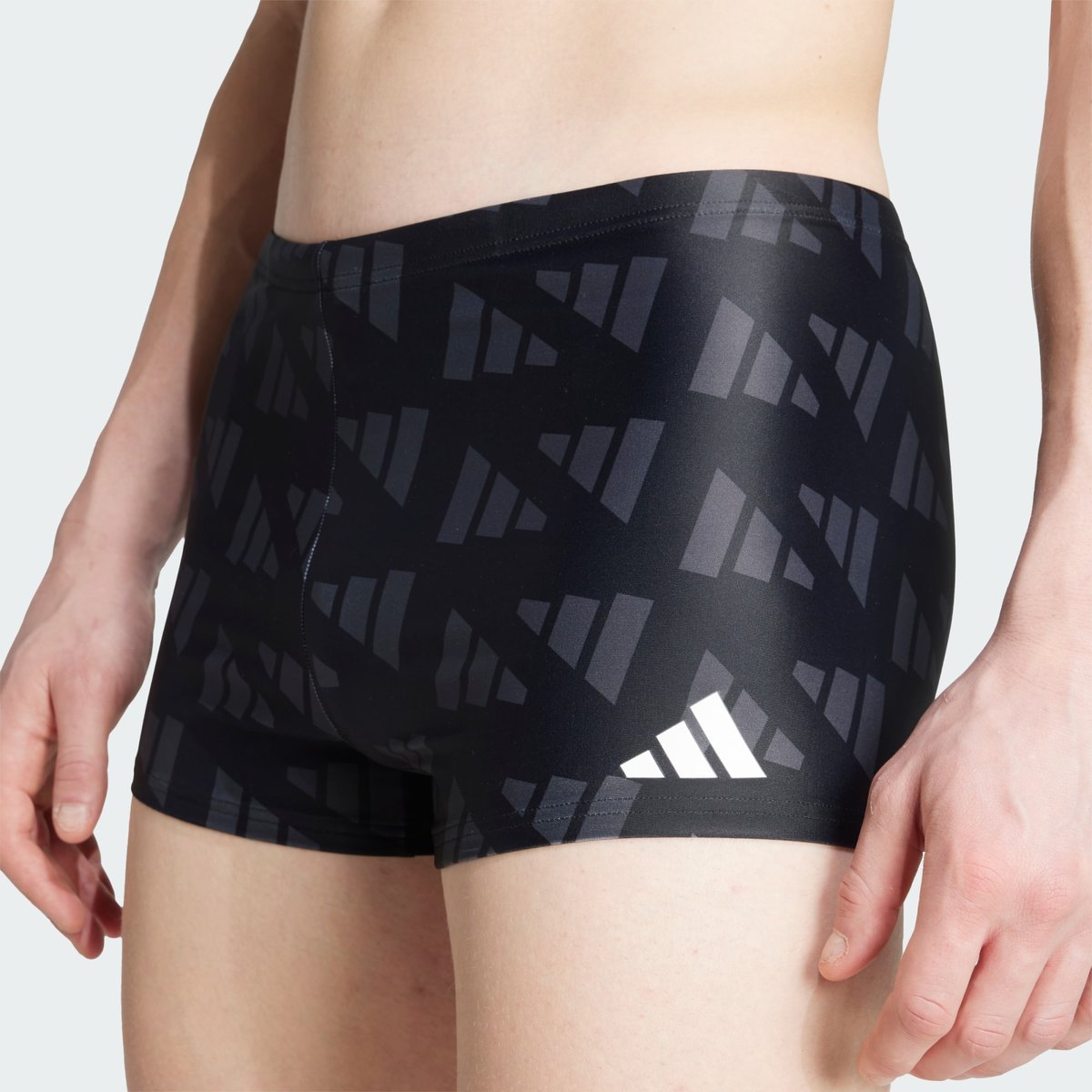 Boxer de bain logo intégral black / carbon, adidas Performance