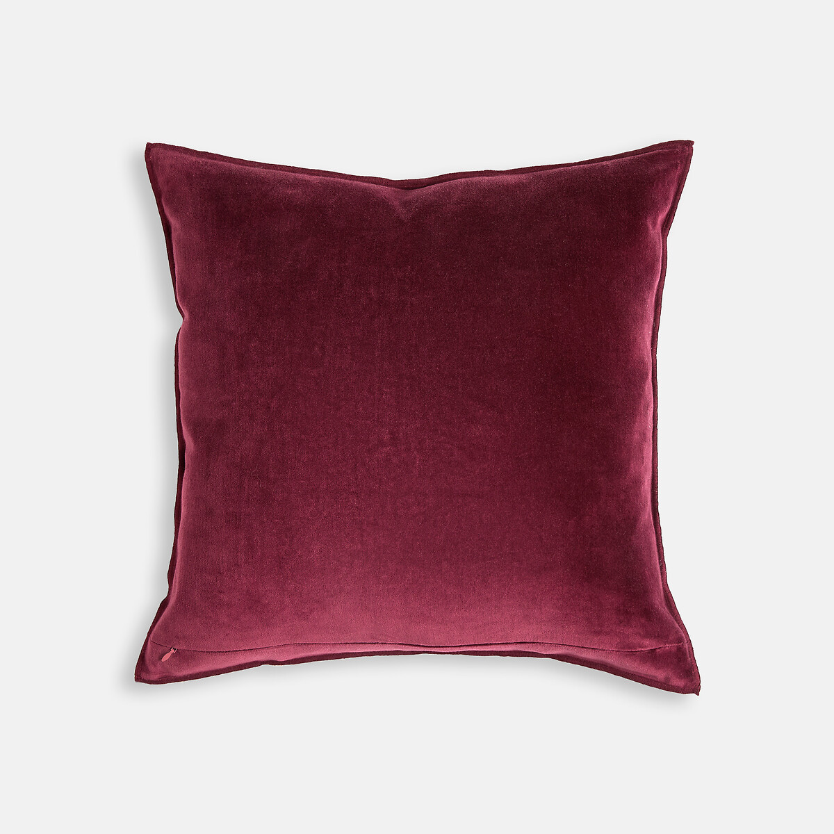Housse de coussin 45 x 45 cm, en velours ciselé, MILO prune, LA REDOUTE INTERIEURS