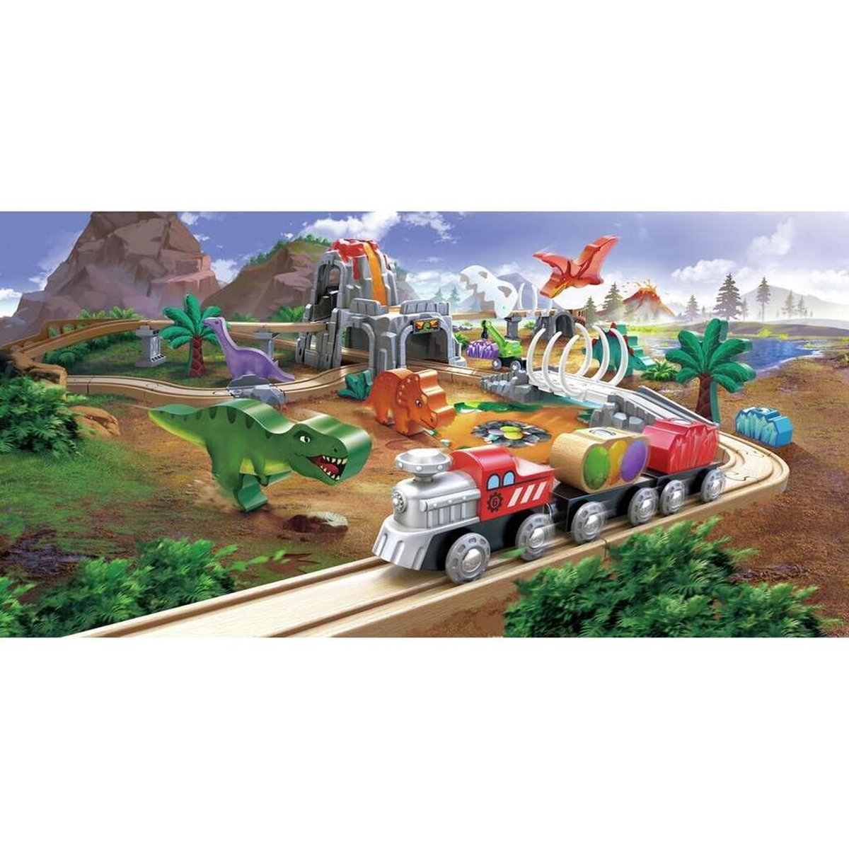 Circuit Dino Adventure multicolore, HAPE