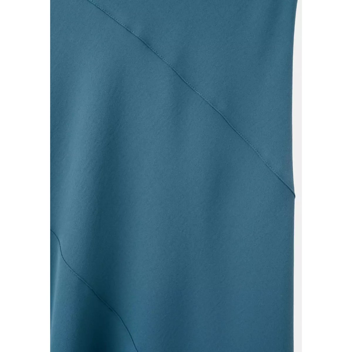 Robe longue à col drapé bleu, MANGO