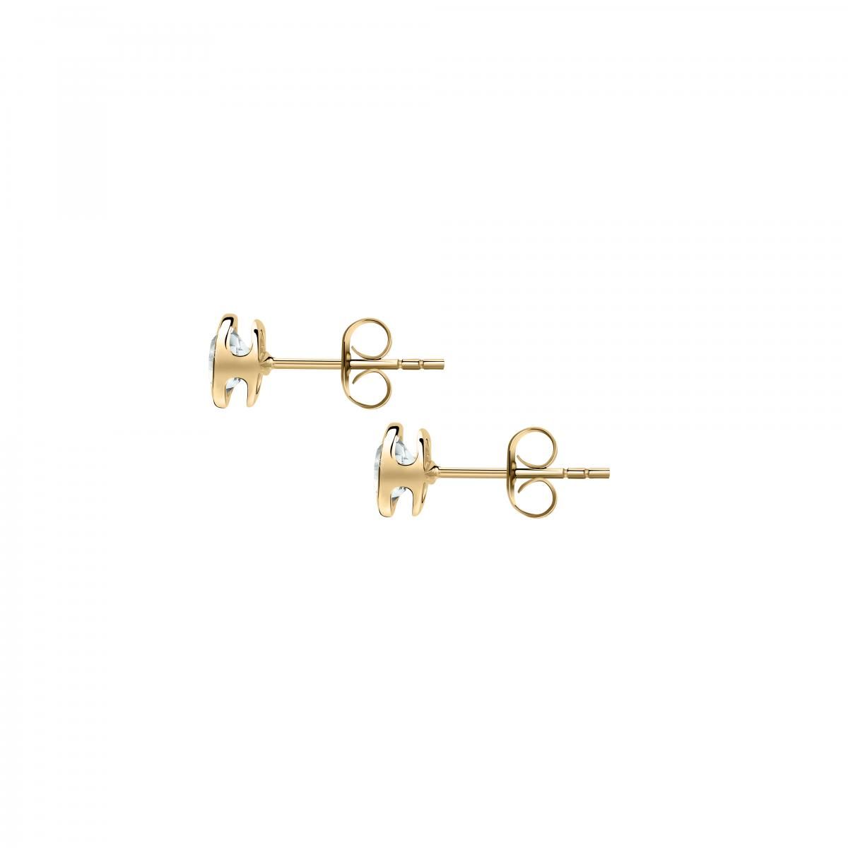 Boucles d'oreilles en or jaune 750 B-CLASSIC or jaune, BLUESPIRIT